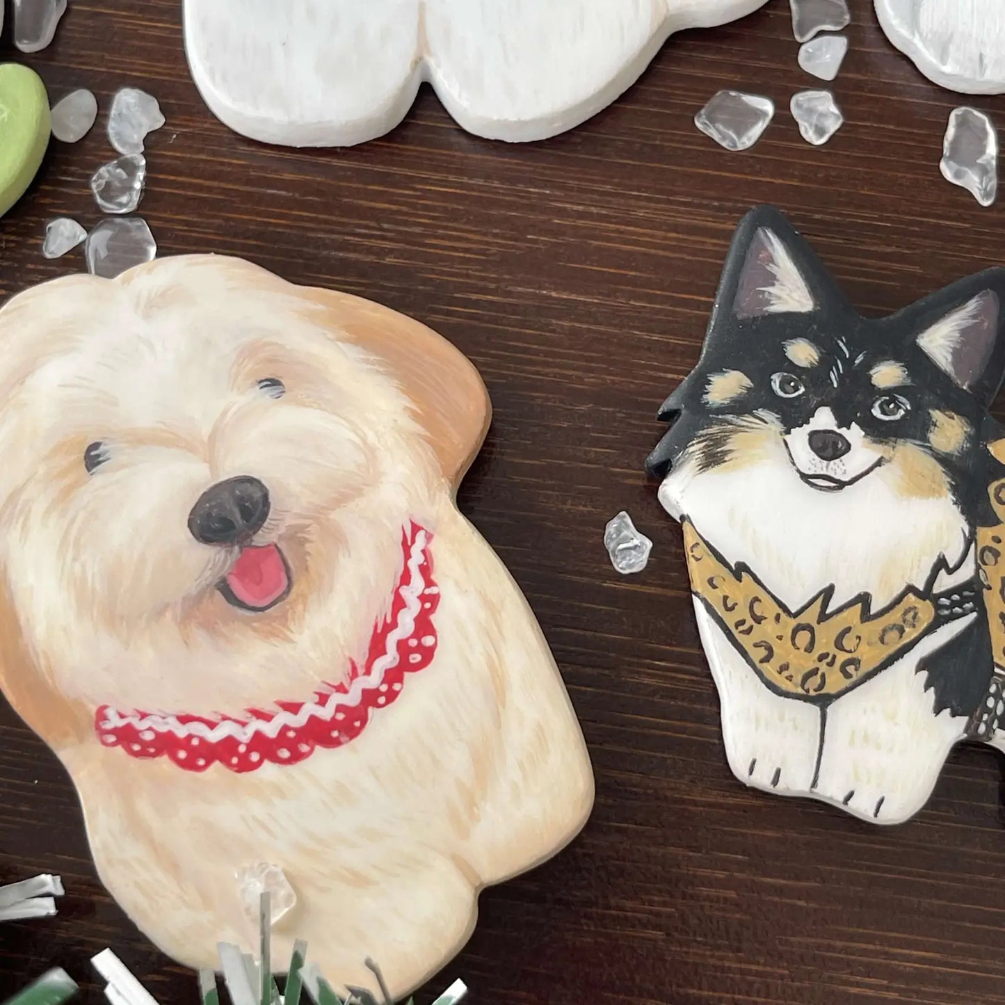 Fluffy Dog Portrait Magnet