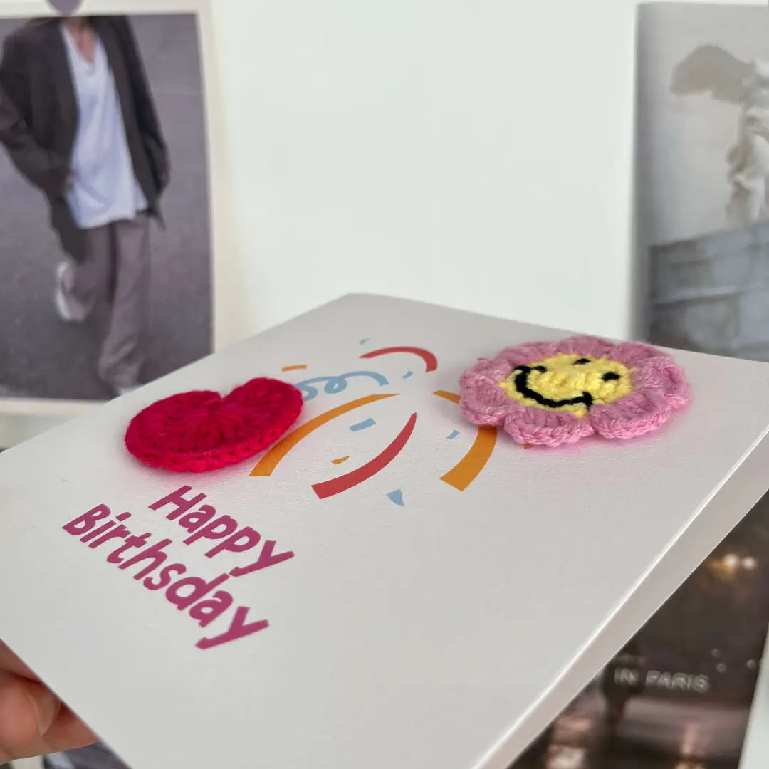 Crochet Birthday Card